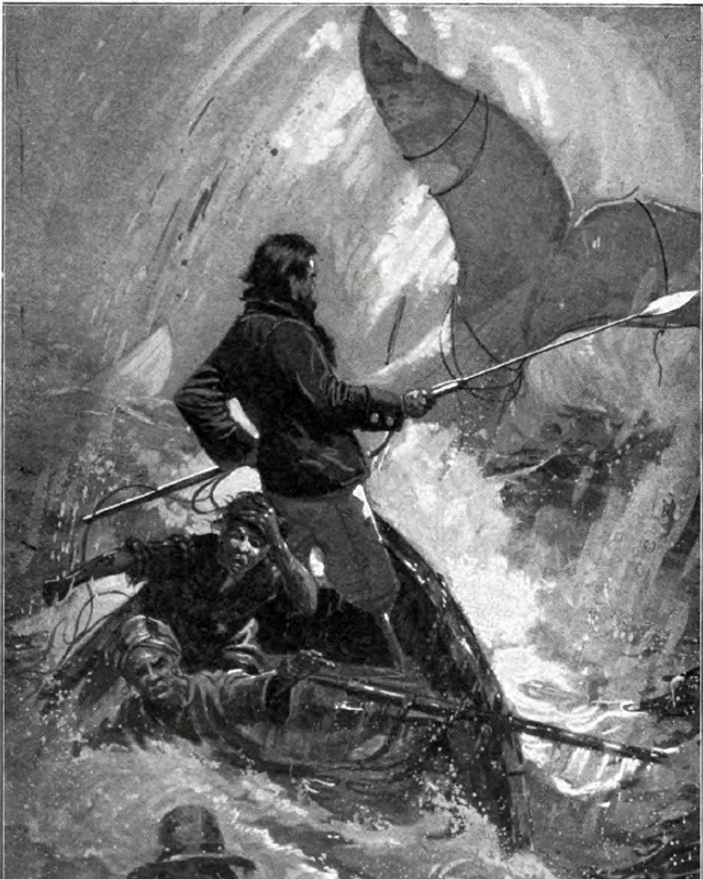 Captain Ahab, illustrated by I.W. Taber for Moby-Dick, Charles Scribner's Sons, 1902