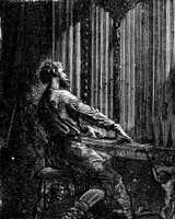 Captain Nemo, illustrated by Alphonse de Neuville, engraved by Hildibrand for Vingt mille lieues sous les mers, Hetzel, 1870