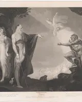 Prospero, illustrated by After Henry Fuseli, published by John & Josiah Boydell for The Enchanted Island, Boydell Shakespeare Gallery, 1797