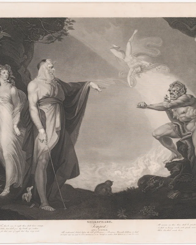 Prospero, illustrated by After Henry Fuseli, published by John & Josiah Boydell for The Enchanted Island, Boydell Shakespeare Gallery, 1797