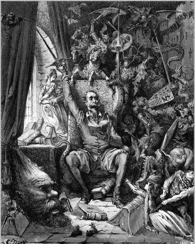 Don Quixote, illustrated by Gustave Doré for Don Quixote, 1863