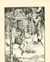Rumpelstiltskin, illustrated by Arthur Rackham for The Fairy Tales of the Brothers Grimm, Doubleday Page, 1916