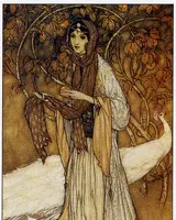 Scheherazade, illustrated by Edmund Dulac for Stories from the Arabian Nights, 1907
